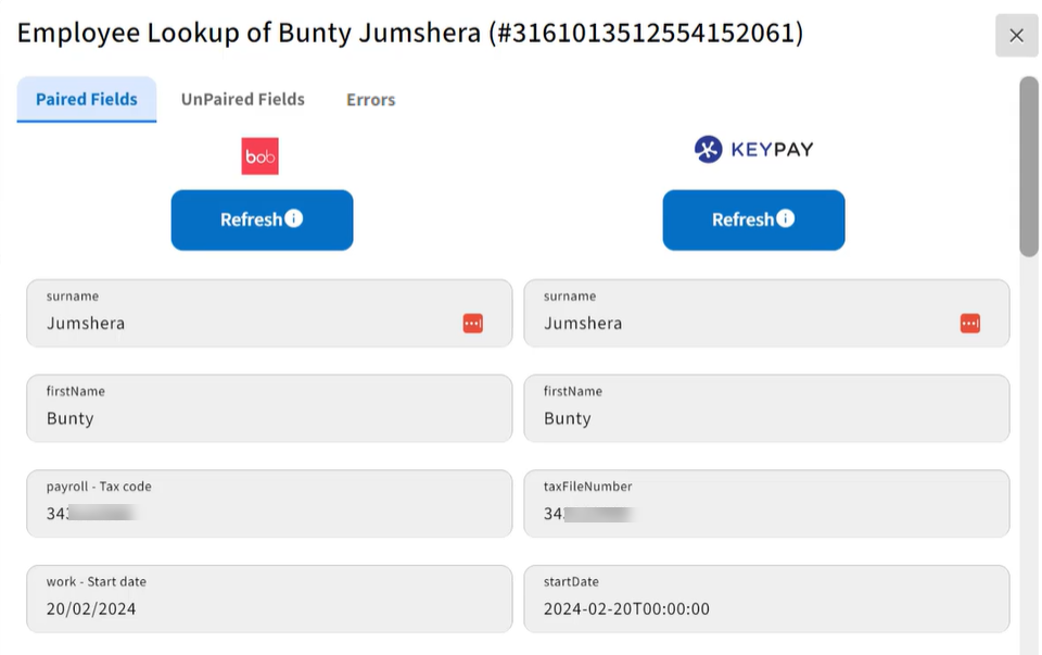 HiBob To Employment Hero (KeyPay) Data Manager